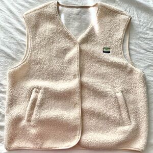 Boxy NO BRAND Cream Sherpa Vest